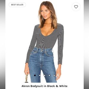 Akron Bodysuit in Black & White from Lovers and Friends